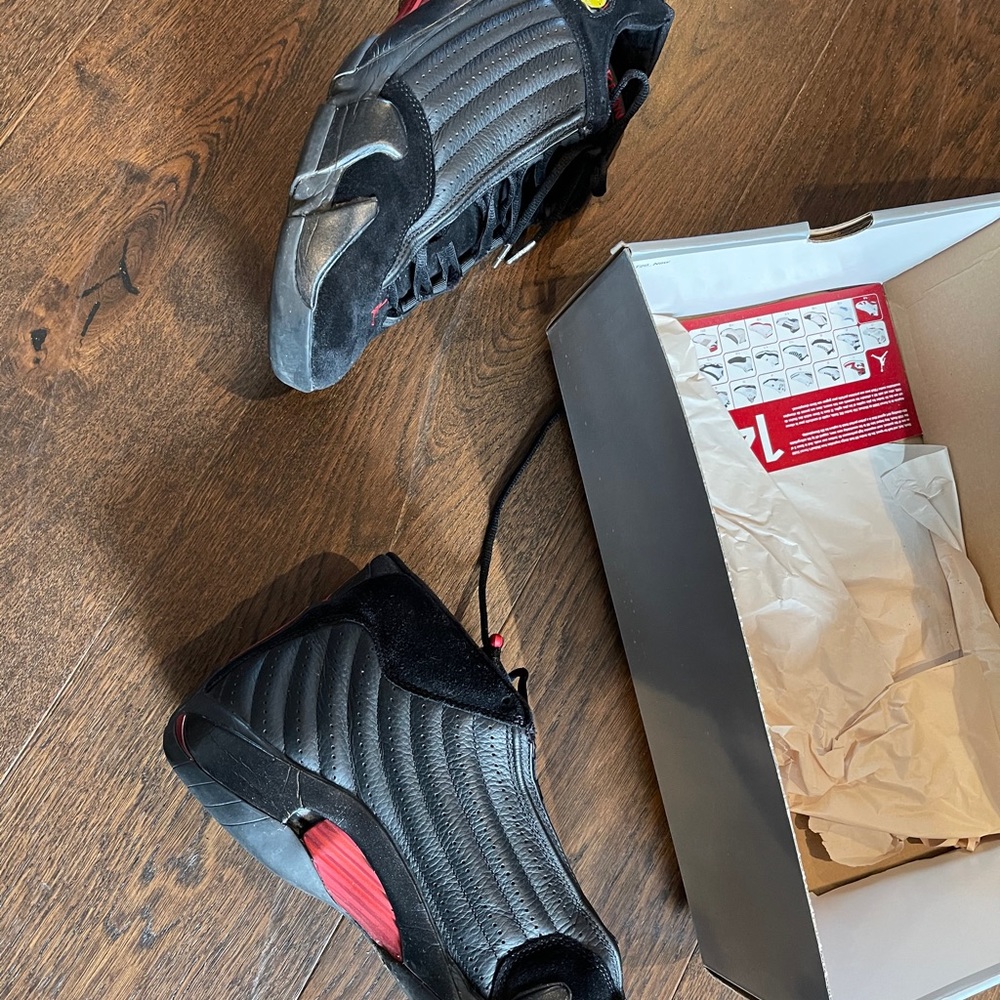 Exclusive vintage Jordan 14s black and red sz 12 - Picture 5 of 8